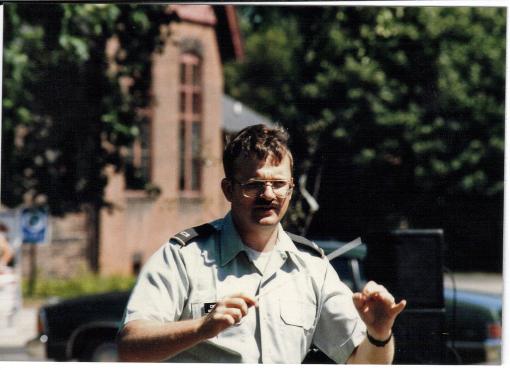 Conducting the Army Band of New York City, 1984