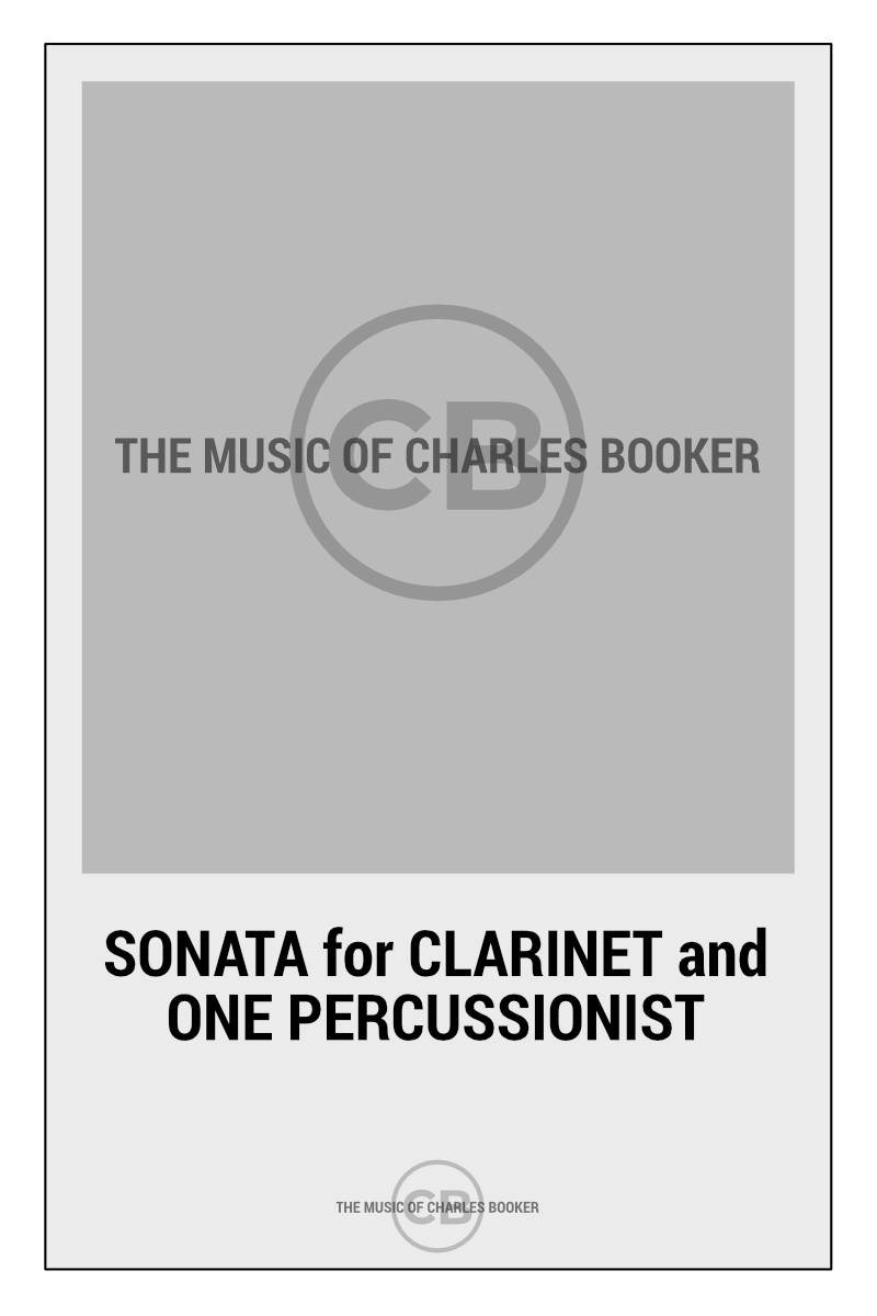 Sonata for Clarinet Cover Art