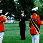Conducting the Fork Union Military Academy Band, 1984